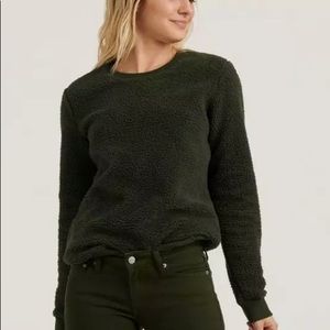 Lucky Brand Sherpa Crew Neck Sweatshirt XS